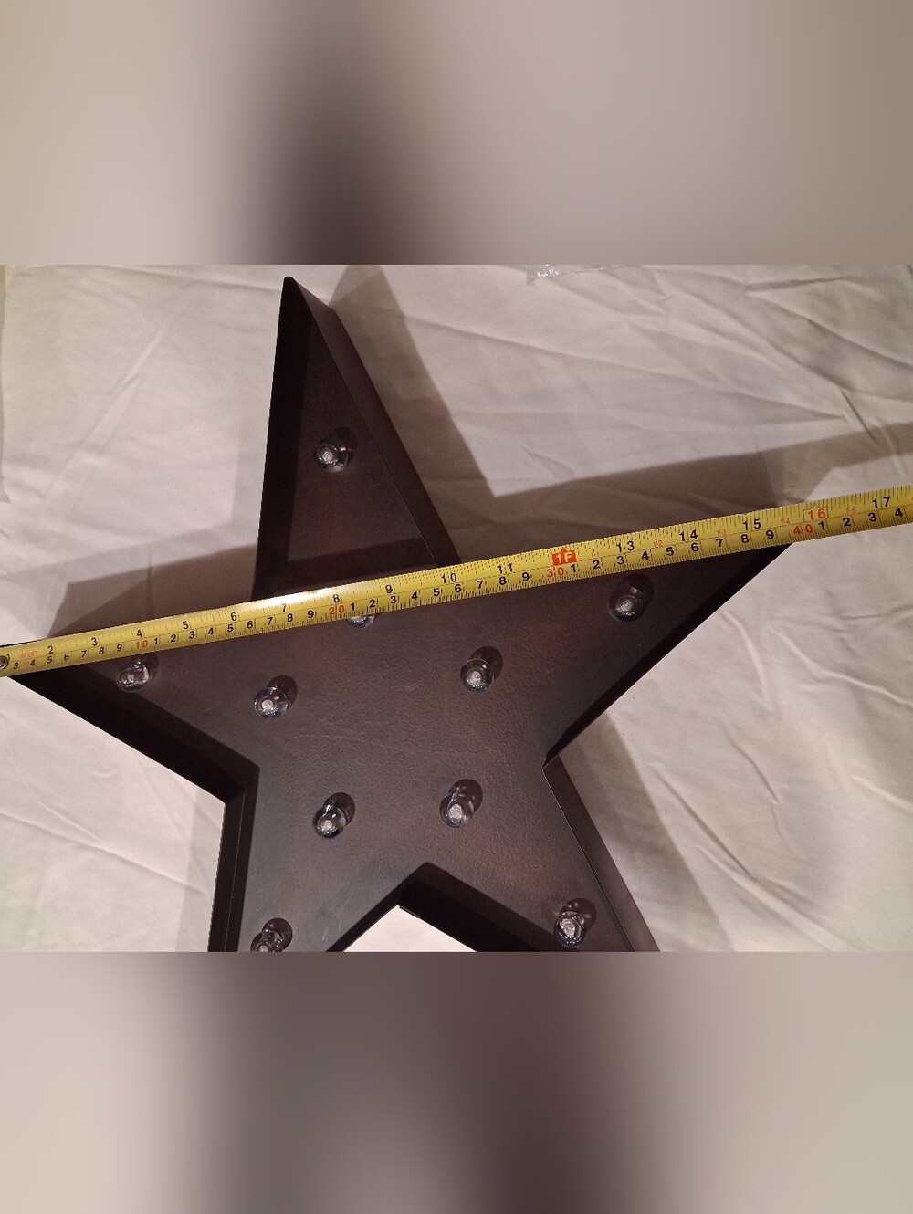 Star Vintage Marquee Sign with Lights 12x16 in New